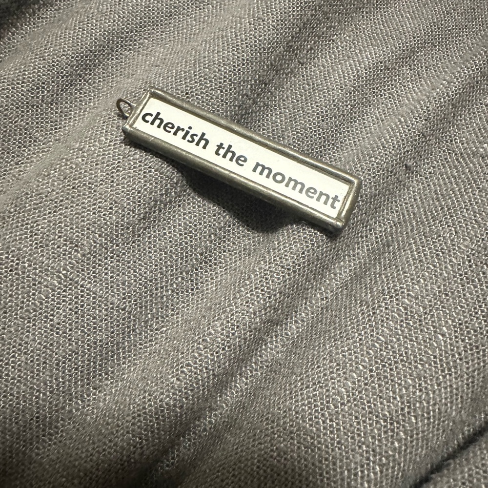 Silver 'Cherish the Moment' Pendant